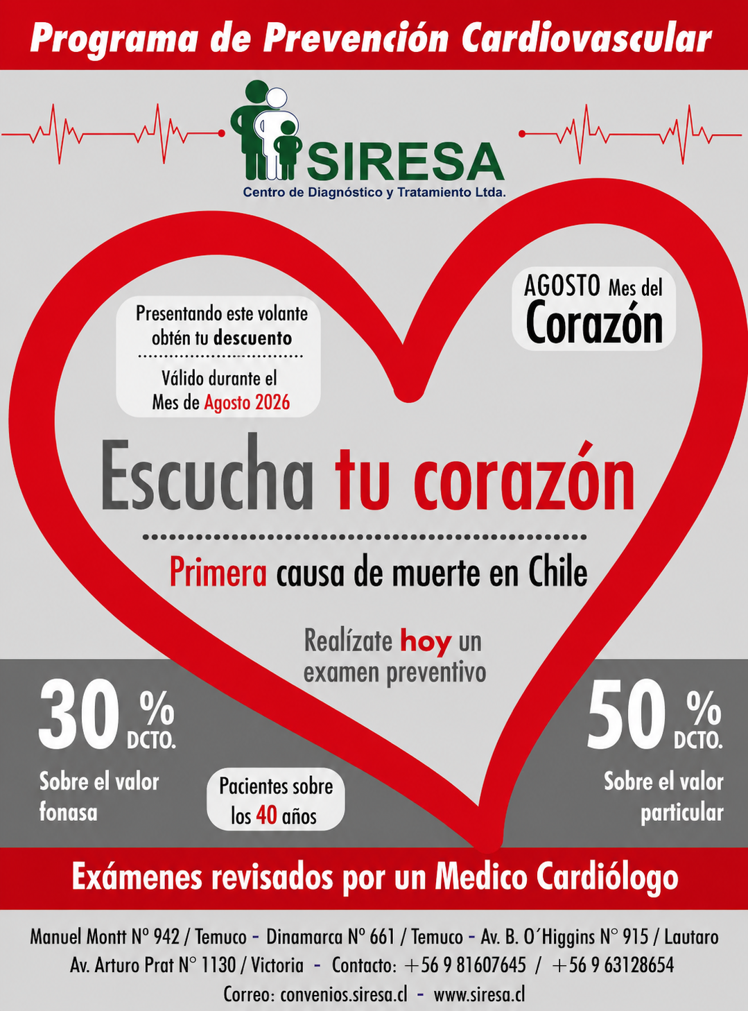 Mes del Corazón — Programa de Prevención Cardiovascular SIRESA